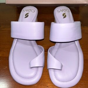 Women's Franco Sarto Soft Leather Lavender Sandals